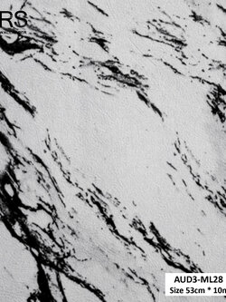 วอลเปเปอร์ ลายหินอ่อน พื้นขาวครีมแทรกลายสีดำ AUD3-ML28