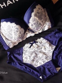 BLS✿0101 Setบรา+กกน. งานลูกไม้ผสมผ้าซาตินนำเข้า