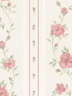 วอลเปเปอร์ลายทางดอกไม้ สไตล์วินเทจ SIC21