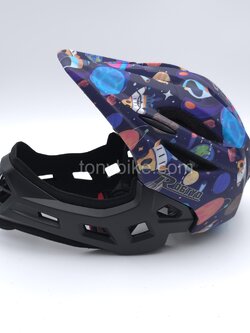 หมวกจักรยานเด็ก เต็มใบ สีฟ้า ลายอวกาศ 46-53 ซม. สำเนา