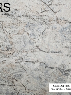 วอลเปเปอร์ลายหินอ่อนผิวหยาบโทนสีฟ้าอ่อน LOF-B16