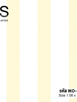วอลเปเปอร์ลายทาง ขาวเหลือง IKO-M27W
