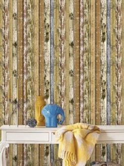 วอลเปเปอร์ลายไม้โทนสีน้ำตาลเหลือง INF-D12