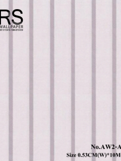 วอลเปเปอร์ ลายทางลง คลาสสิค หรู พื้นขาว ลายสีเทาม่วง มีกลิเตอร์ วิ้งๆ AW2-A22