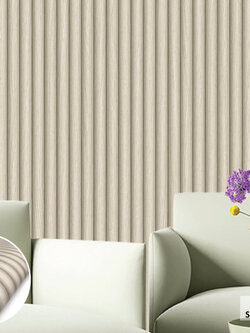 วอลเปเปอร์ลายไม้ระแนง สีครีม FSK-J53