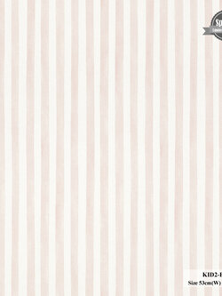 วอลเปเปอร์ลายทาง สีชมพูอมน้ำตาลสลับขาว KID2-B42