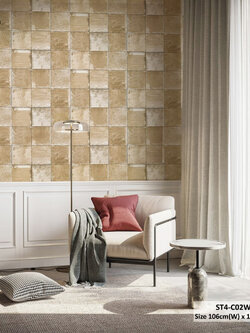 วอลเปเปอร์ลายหิน คอนกรีต สีน้ำตาล ST4-C02W