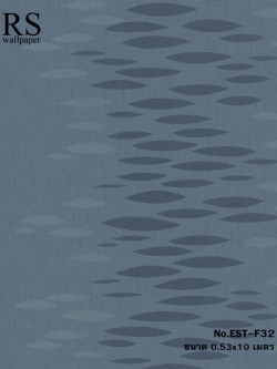 วอลเปเปอร์ลายทางโมเดิร์นโทนสีน้ำเงินคราม EST-F32