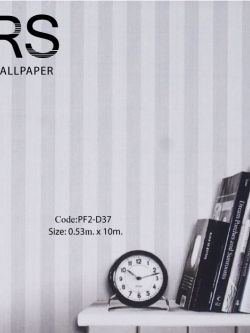 วอลเปเปอร์ลายทางเล็กขนาดช่องเว้น 3.3 ซม. สีลายทางเทาสลับขาว PF2-D37