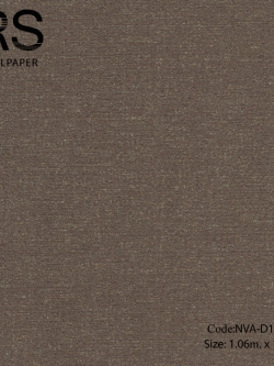วอลเปเปอร์พื้นสีน้ำตาลเข้มเรียบมีเม็ดสีทองแทรก NVA-D14W