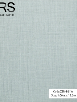 วอลเปเปอร์เทกเจอร์ผ้าพื้นโทนสีเขียวอมฟ้า ZEN-B61W
