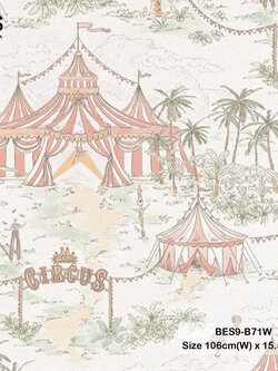 วอลเปเปอร์การ์ตูนห้องเด็ก ลายสวนสนุก BES9-B71W