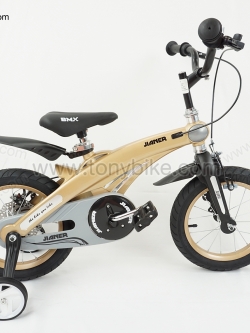 จักรยานเด็ก ล้อ 14 นิ้ว เฟรมอลู สีทอง