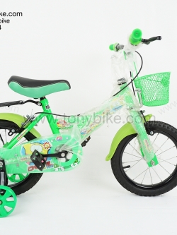 จักรยานเด็ก ล้อ 12 นิ้ว แฮนด์ตรง สีเขียว