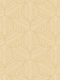 วอลเปเปอร์ลายใบไม้ สีน้ำตาล DES-F77W