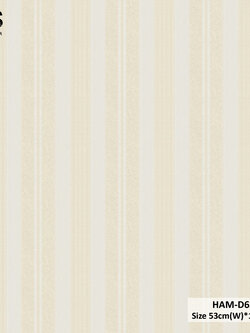 วอลเปเปอร์ลายทาง สีครีมทอง HAM-D62