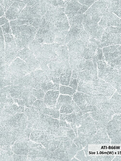 วอลเปเปอร์ลายปูนเปลือยคอนกรีต สีเทาฟ้า ATI-B66W