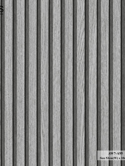 วอลเปเปอร์ลายไม้ระแนง สีเทา AW7-A95