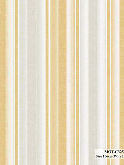 วอลเปเปอร์ ลายทางสีทองสลับสีเทาอ่อน MOT-C32W