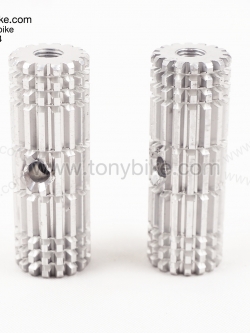 ที่พักเท้าจักรยาน ที่วางเท้าจักรยาน อลูมิเนียมสีเงิน