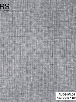 วอลเปเปอร์ สีเทาเข้มแทรกเส้นสีดำปนกลิตเตอร์สีเงิน AUD3-ML06