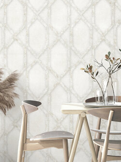 วอลเปเปอร์ลายตาข่ายสไตล์โมเดิร์น พื้นลายปูนเปลือยสีเทาอ่อน EPI-F90W