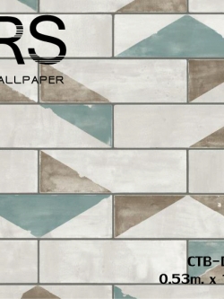 วอลเปเปอร์ลายกระเบื้อง ขาวฟ้า (Moroccan Style)CTB-D43