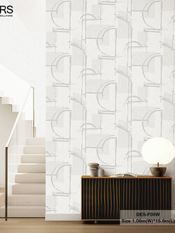 วอลเปเปอร์สไตล์โมเดิร์น์ สีเทา DES-F05W