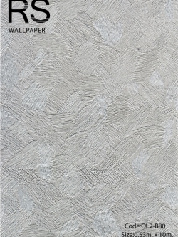 วอลเปเปอร์เทกเจอร์ปูนปาดสีเงิน OL2-B80