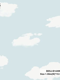 วอลเปเปอร์ลายท้องฟ้า สีฟ้าอ่อน BESJ-B144W