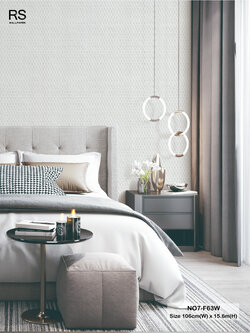 วอลเปเปอร์ สไตล์โมเดิร์น สีเทาอ่อน NO7-F63W