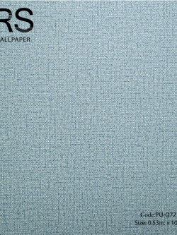 วอลเปเปอร์เทกเจอร์ผ้าพื้นโทนสีน้ำเงิน PU-Q72