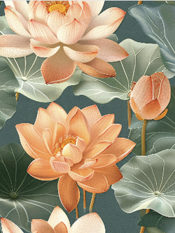 วอลเปเปอร์ภาพดอกบัว (สั่งผลิต)