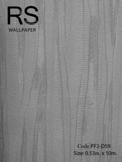 วอลเปเปอร์พื้นสีเทาอ่อนมีเส้นแนวตั้งโค้งวนไปวนมา PF2-D59