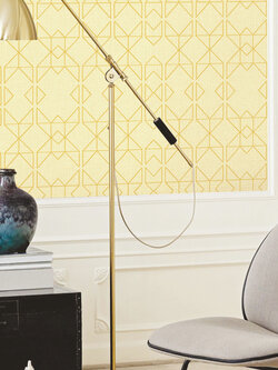 วอลเปเปอร์ สไตล์โมเดิร์นกราฟฟิค สีน้ำตาลทอง NEO-D16W