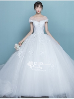 BR310 **พรีออเดอร์**ชุดแต่งงาน&ชุดเจ้าสาวแบบยาวสีขาวเกรดพรีเมี่ยม หรูหราน่ารัก สวยโดดเด่นไม่ซ้ำใคร