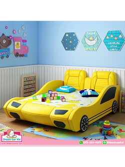 เตียงเด็กโตรุ่น Sport Car Bed ขนาด 4 ฟุต (มี3สีให้เลือก)