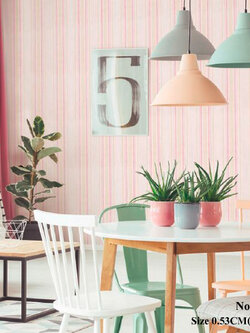 วอลเปเปอร์ ลายทางลง สีชมพูมีกลิเตอร์ วิ้งๆ AW2-A05