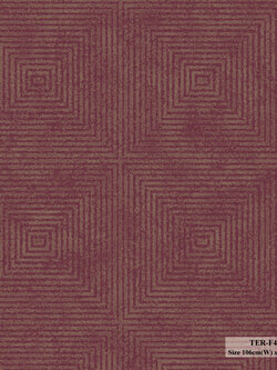 วอลเปเปอร์สไตล์โมเดิร์นกราฟฟิค สีแดงทอง TER-F42W