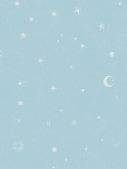 วอลเปเปอร์ลายดวงดาว สีขาวพื้นสีฟ้า VC-D165W
