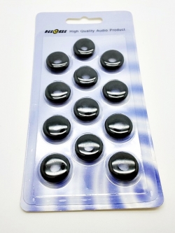 ฟองน้ำหูฟังเอียบัด Hiegi สีดำ เจาะรู ขนาดมาตรฐาน สำหรับหูฟัง Earbud ทุกรุ่น 1แพค 6คู่