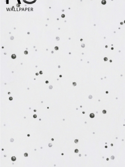 วอลเปเปอร์ลายน่ารักๆมีหยดสีน้ำสีดำสีเทา จุดสีเงิน และดาวสีเงิน SMT-D72