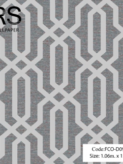 วอลเปเปอร์ลายวินเทจสีเงินพื้นสีน้ำเงินคราม FCO-D09W