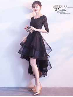 DS040 - Pre order ชุดราตรี เดรสสั้นออกงาน (short dresses) ชุดไปงานแต่งงานสวยๆ "ธีมสีดำ"