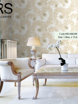 วอลเปเปอร์ลายขนนกยูงคลาสสิค HE4-M63W