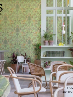 วอลเปเปอร์ลายช้างสีเขียว (Moroccan Style)PPL-J38