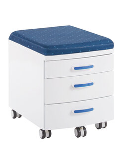 ตู้ลิ้นชัก 3 Drawer cabinet สีน้ำเงิน