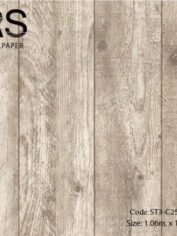 วอลเปเปอร์ลายแผ่นไม้มีตาไม้แผ่นห่างกัน 13ซม. ST3-C25W