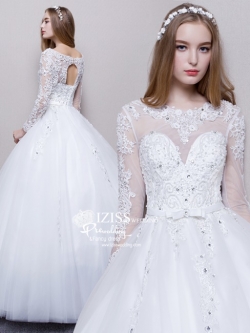 BR212 **พรีออเดอร์**ชุดแต่งงาน&ชุดเจ้าสาวแบบยาวสีขาวเกรดพรีเมี่ยม หรูหราน่ารัก สวยโดดเด่นไม่ซ้ำใคร สวยงามดุจเจ้าหญิง