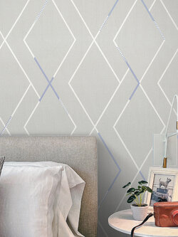 วอลเปเปอร์สไตล์โมเดิร์นลายซิกแซก สีเทา EPI-F74W